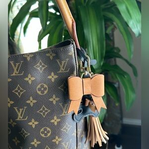 Handcrafted Leather Bow Bag Charm